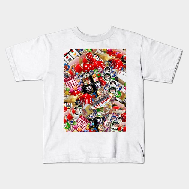 Gamblers Delight - Las Vegas Icons Kids T-Shirt by Gravityx9